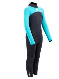 Two Bare Feet Thunderclap 2.5mm Junior Wetsuit (Aqua / Black) -Glider Wetsuit Store kids thunderclap full wetsuit aqua 8