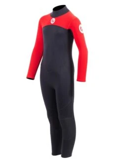 Two Bare Feet Thunderclap 2.5mm Junior Wetsuit (Red / Black) -Glider Wetsuit Store kids thunderclap full wetsuit red 2 1