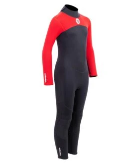 Two Bare Feet Thunderclap 2.5mm Junior Wetsuit (Red / Black) -Glider Wetsuit Store kids thunderclap full wetsuit red 8 1