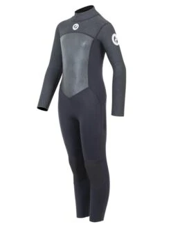 Two Bare Feet Thunderclap Pro 3/2mm Junior Wetsuit (Black / Dark Grey) -Glider Wetsuit Store kids thunderclap pro dark grey 2