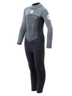 Two Bare Feet Thunderclap Pro 4/3mm Junior Winter Wetsuit (Black / Delta Grey) 11 Two Bare Feet Thunderclap Pro 4/3mm Junior Winter Wetsuit (Black / Delta Grey) -Glider Wetsuit Store kids thunderclap pro 4.3 grey 2