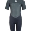 Two Bare Feet Thunderclap Pro 3/2mm Junior Shorty Wetsuit (Black/Dark Grey) -Glider Wetsuit Store kids thunderclap pro shorty dark grey 1