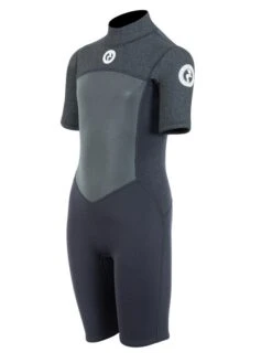 Two Bare Feet Thunderclap Pro 3/2mm Junior Shorty Wetsuit (Black/Dark Grey) 11 Two Bare Feet Thunderclap Pro 3/2mm Junior Shorty Wetsuit (Black/Dark Grey) -Glider Wetsuit Store kids thunderclap pro shorty dark grey 2