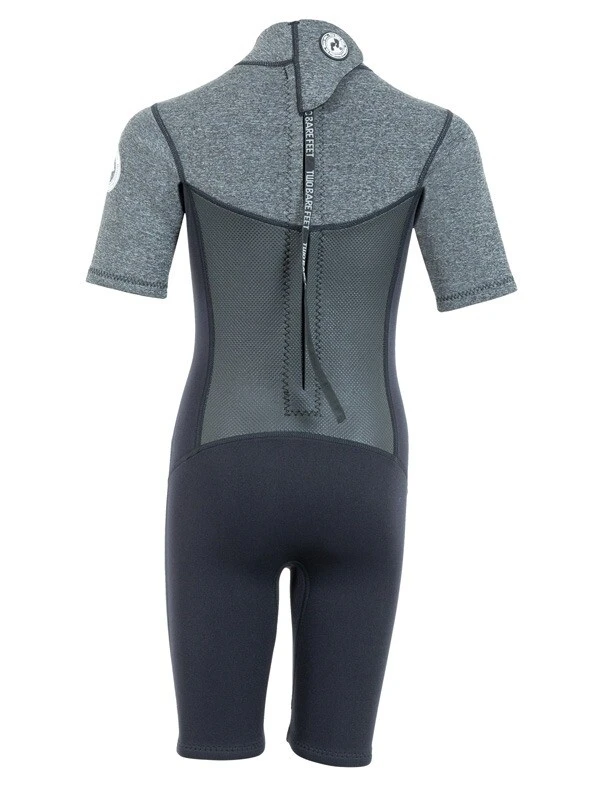 Two Bare Feet Thunderclap Pro 3/2mm Junior Shorty Wetsuit (Black/Delta Grey) 7 Two Bare Feet Thunderclap Pro 3/2mm Junior Shorty Wetsuit (Black/Delta Grey) - Image 5