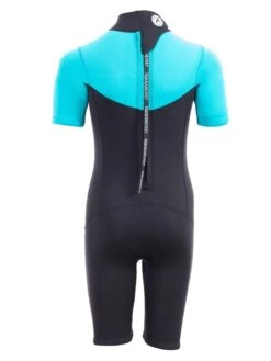 Two Bare Feet Thunderclap 2.5mm Junior Shorty Wetsuit (Aqua / Black) -Glider Wetsuit Store kids thunderclap shorty wetsuit aqua 5