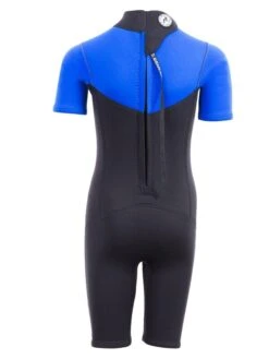 Two Bare Feet Thunderclap 2.5mm Junior Shorty Wetsuit (Blue / Black) -Glider Wetsuit Store kids thunderclap shorty wetsuit blue 5
