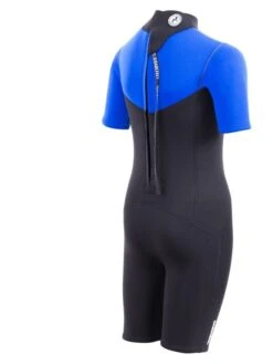 Two Bare Feet Thunderclap 2.5mm Junior Shorty Wetsuit (Blue / Black) -Glider Wetsuit Store kids thunderclap shorty wetsuit blue 6