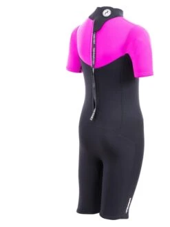 Two Bare Feet Thunderclap 2.5mm Junior Shorty Wetsuit (Pink / Black) -Glider Wetsuit Store kids thunderclap shorty wetsuit pink 6
