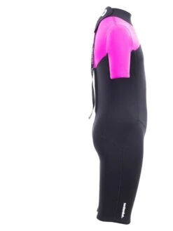 Two Bare Feet Thunderclap 2.5mm Junior Shorty Wetsuit (Pink / Black) -Glider Wetsuit Store kids thunderclap shorty wetsuit pink 7