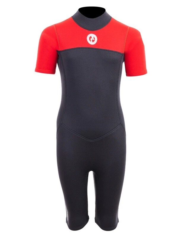 Two Bare Feet Thunderclap 2.5mm Junior Shorty Wetsuit (Red / Black) 3 Two Bare Feet Thunderclap 2.5mm Junior Shorty Wetsuit (Red / Black)
