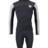 Two Bare Feet Mens Aspect Fleece Lined Zipless Thermal 2.5mm Superstretch Wetsuit Top & Shorts Set (Black/Grey/Grey) -Glider Wetsuit Store m0v21b 9