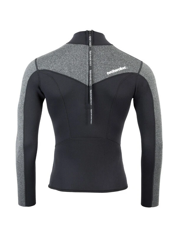 Two Bare Feet Mens Aspect Back Zip 2.5mm Wetsuit Jacket (Black/Grey) 7 Two Bare Feet Mens Aspect Back Zip 2.5mm Wetsuit Jacket (Black/Grey) - Image 5