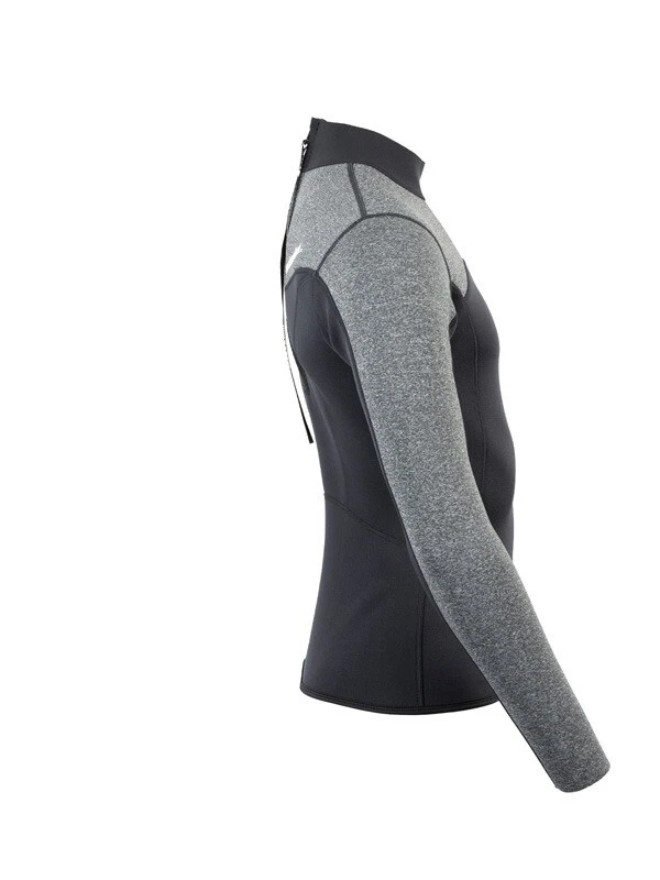 Two Bare Feet Mens Aspect Back Zip 2.5mm Wetsuit Jacket (Black/Grey) 9 Two Bare Feet Mens Aspect Back Zip 2.5mm Wetsuit Jacket (Black/Grey) - Image 7