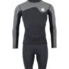 Two Bare Feet Mens Aspect Back Zip 2.5mm Wetsuit Jacket & Shorts Set (Black/Grey)