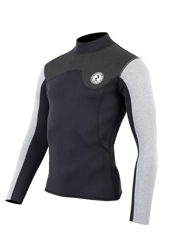 Two Bare Feet Mens Aspect Back Zip 2.5mm Wetsuit Jacket (Black/Grey/Grey) 4 Two Bare Feet Mens Aspect Back Zip 2.5mm Wetsuit Jacket (Black/Grey/Grey) - Image 2