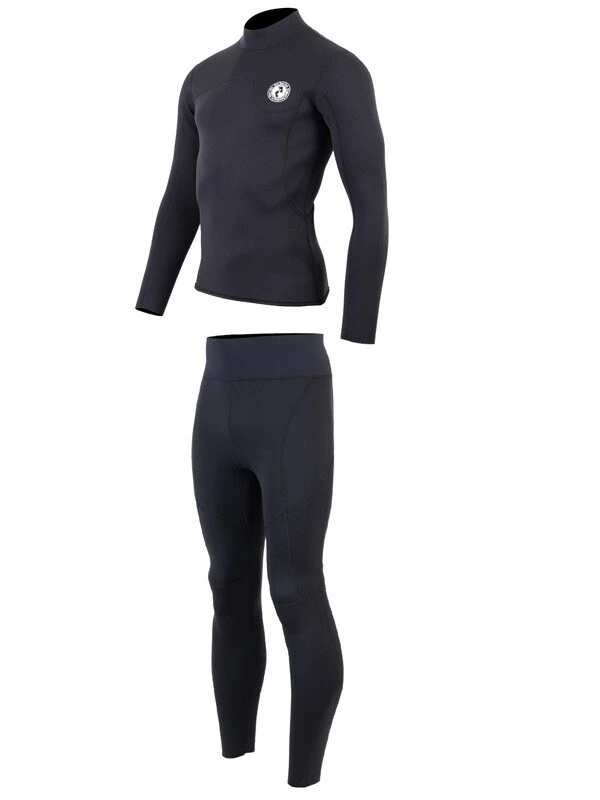 Two Bare Feet Mens Aspect Back Zip 2.5mm Wetsuit Jacket & Pants Set (Black) - Image 3