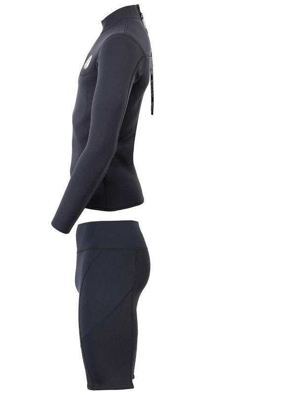 Two Bare Feet Mens Aspect Back Zip 2.5mm Wetsuit Jacket & Shorts Set (Black) - Image 4