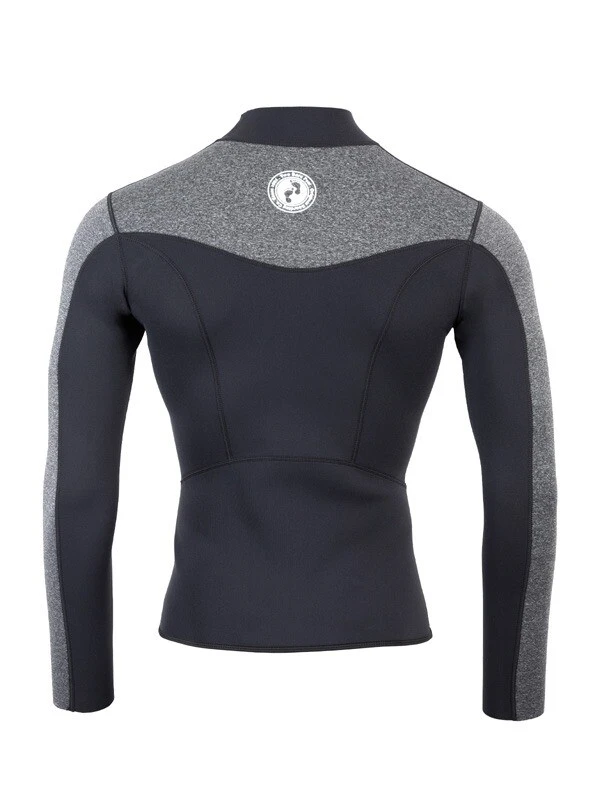 Two Bare Feet Mens Aspect Fleece Lined Zipless Thermal 2.5mm Superstretch Wetsuit Top (Black/Grey) 7 Two Bare Feet Mens Aspect Fleece Lined Zipless Thermal 2.5mm Superstretch Wetsuit Top (Black/Grey) - Image 5