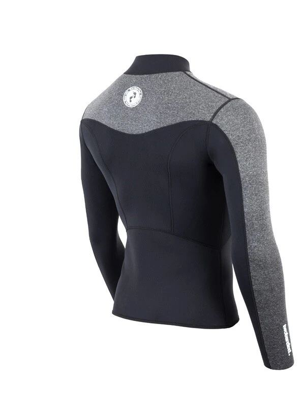 Two Bare Feet Mens Aspect Fleece Lined Zipless Thermal 2.5mm Superstretch Wetsuit Top (Black/Grey) 8 Two Bare Feet Mens Aspect Fleece Lined Zipless Thermal 2.5mm Superstretch Wetsuit Top (Black/Grey) - Image 6