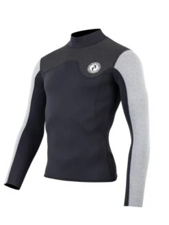 Glider Wetsuit Store -Glider Wetsuit Store mens aspect fleece lined thermal top black grey grey 2