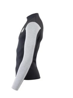 Two Bare Feet Mens Aspect Fleece Lined Zipless Thermal 2.5mm Superstretch Wetsuit Top (Black/Grey/Grey) -Glider Wetsuit Store mens aspect fleece lined thermal top black grey grey 3