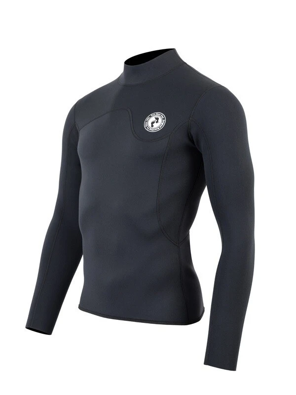 Two Bare Feet Mens Aspect Fleece Lined Zipless Thermal 2.5mm Superstretch Wetsuit Top (Black) 4 Two Bare Feet Mens Aspect Fleece Lined Zipless Thermal 2.5mm Superstretch Wetsuit Top (Black) - Image 2
