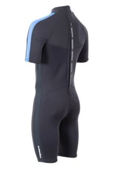 Two Bare Feet Flare 2.5mm Mens Superstretch Shorty Wetsuit (Blue) -Glider Wetsuit Store mens flare shorty blue 4