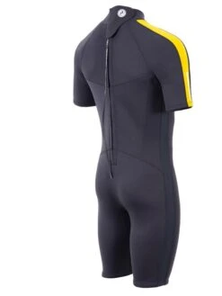 Two Bare Feet Flare 2.5mm Mens Superstretch Shorty Wetsuit (Yellow) -Glider Wetsuit Store mens flare shorty yellow 6