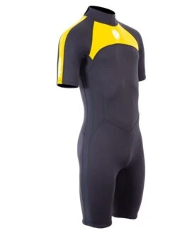 Two Bare Feet Flare 2.5mm Mens Superstretch Shorty Wetsuit (Yellow) -Glider Wetsuit Store mens flare shorty yellow 8