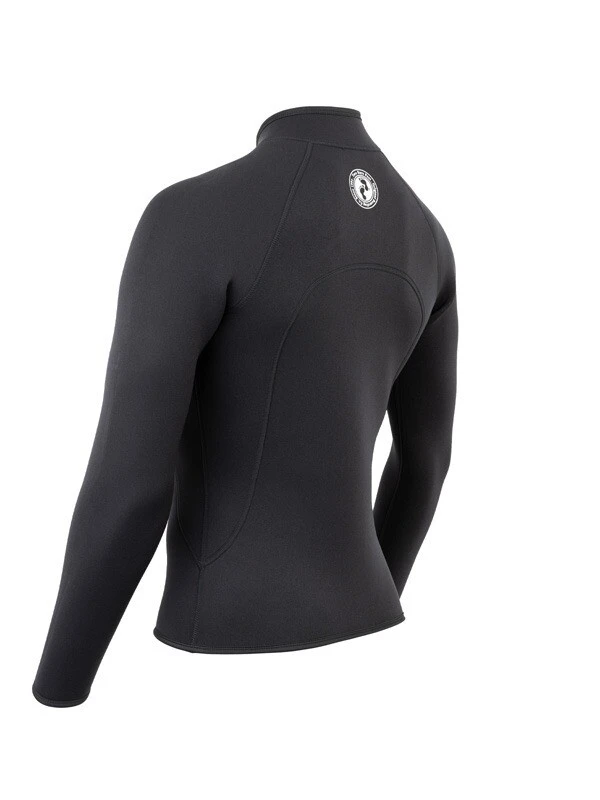 Two Bare Feet Mens Heritage 3mm Full Zip Long Sleeve Wetsuit Jacket (Black) - Image 4
