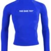 Two Bare Feet Adults Long Sleeve Rash Vest (Blue) -Glider Wetsuit Store mens long sleeve blue 1