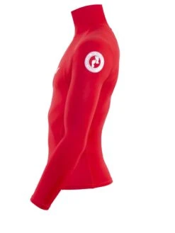 Two Bare Feet Adults Long Sleeve Rash Vest (Red) -Glider Wetsuit Store mens long sleeve red 3 1 1