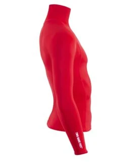 Two Bare Feet Adults Long Sleeve Rash Vest (Red) -Glider Wetsuit Store mens long sleeve red 7 1 1