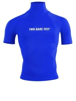 Two Bare Feet Adults Short Sleeve Rash Vest (Blue)