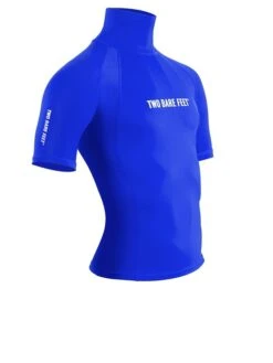 Two Bare Feet Adults Short Sleeve Rash Vest (Blue) 17 Two Bare Feet Adults Short Sleeve Rash Vest (Blue) -Glider Wetsuit Store mens short sleeve blue 8