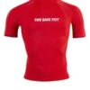 Two Bare Feet Adults Short Sleeve Rash Vest (Red) -Glider Wetsuit Store mens short sleeve red 1