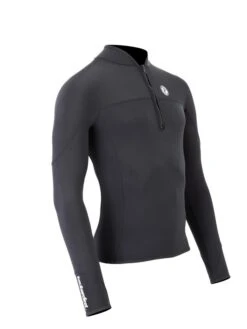 Two Bare Feet Mens Thermal Quarter Zip Watersports Fleece -Glider Wetsuit Store mens thermal quarter zip watersports fleece black 8