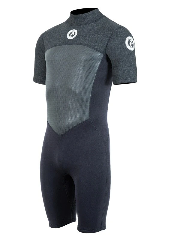Two Bare Feet Thunderclap Pro 3/2mm Mens Shorty Wetsuit (Black/Dark Grey) 4 Two Bare Feet Thunderclap Pro 3/2mm Mens Shorty Wetsuit (Black/Dark Grey) - Image 2