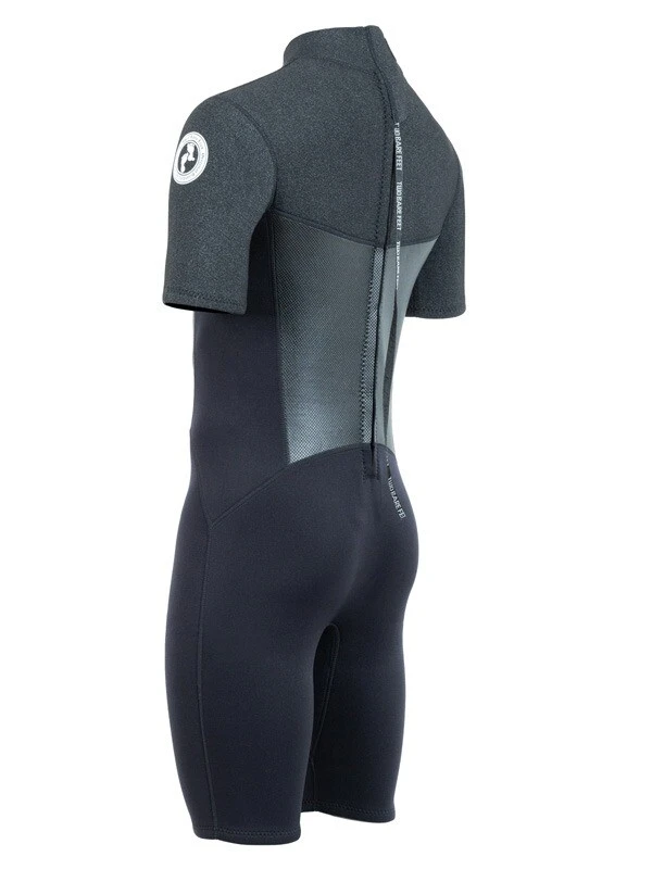 Two Bare Feet Thunderclap Pro 3/2mm Mens Shorty Wetsuit (Black/Dark Grey) 6 Two Bare Feet Thunderclap Pro 3/2mm Mens Shorty Wetsuit (Black/Dark Grey) - Image 4
