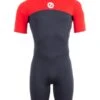 Two Bare Feet Thunderclap 2.5mm Mens Shorty Wetsuit (Red / Black) -Glider Wetsuit Store mens thunderclap shorty red 1 1
