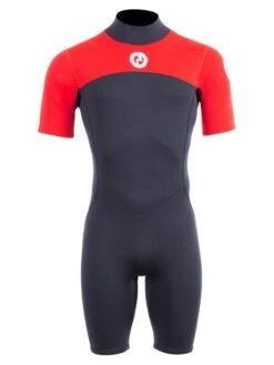 Two Bare Feet Thunderclap 2.5mm Mens Shorty Wetsuit (Red / Black)