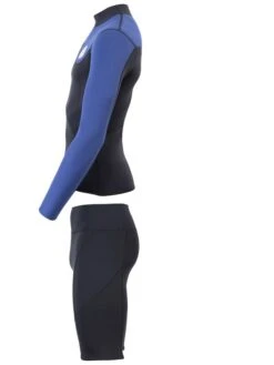 Two Bare Feet Mens Aspect Fleece Lined Zipless Thermal 2.5mm Superstretch Wetsuit Top & Shorts Set (Black/Blue) 13 Two Bare Feet Mens Aspect Fleece Lined Zipless Thermal 2.5mm Superstretch Wetsuit Top & Shorts Set (Black/Blue) -Glider Wetsuit Store mwo9tp s