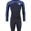 Two Bare Feet Mens Aspect Fleece Lined Zipless Thermal 2.5mm Superstretch Wetsuit Top & Shorts Set (Black/Blue) -Glider Wetsuit Store mwo9tp x