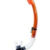 Two Bare Feet DiveSport Dry Top Silicone Snorkel (Orange/Clear) 2 Two Bare Feet DiveSport Dry Top Silicone Snorkel (Orange/Clear) -Glider Wetsuit Store o