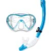 Pro Dive Series Silicone Dry Top Snorkel & Mask Set 3 (Aqua) -Glider Wetsuit Store pro dive series silicone dry top snorkel mask set 3 aqua 2