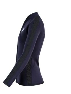 Two Bare Feet Womens Silicone Print Series Full Zip 2.5mm Wetsuit Jacket (Black) -Glider Wetsuit Store silicone series jacket black 3