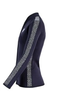 Two Bare Feet Womens Silicone Print Series Full Zip 2.5mm Wetsuit Jacket (Black/White) -Glider Wetsuit Store silicone series jacket white 3