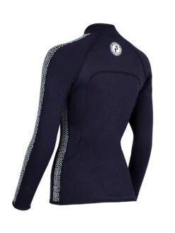 Two Bare Feet Womens Silicone Print Series Full Zip 2.5mm Wetsuit Jacket (Black/White) -Glider Wetsuit Store silicone series jacket white 4