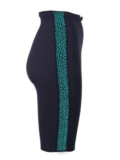 Two Bare Feet Womens Silicone Print Series 2.5mm Neoprene Wetsuit Shorts (Black/Mint) -Glider Wetsuit Store silicone series mint 7 2