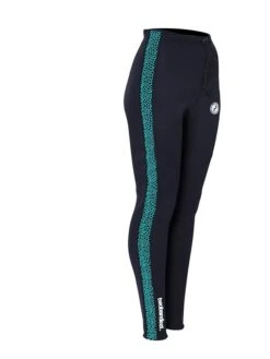 Two Bare Feet Womens Silicone Print Series 2.5mm Neoprene Wetsuit Pants (Black/Mint) -Glider Wetsuit Store silicone series mint 8